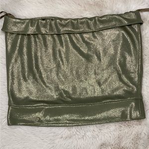 Tube top, size XS olive green, unworn